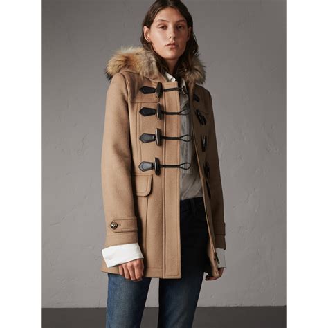 burberry coat camel|burberry duffle coat.